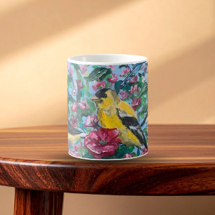 Cute Yellow and Black Birds  Coffee Mug