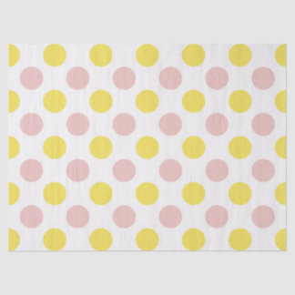 Cute Yellow and Pink Polka Dot  Tissue Paper