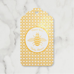 Cute Yellow Baby Bee Gender Neutral Baby Shower Gift Tags