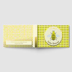 Cute Yellow Baby Bee Gender Neutral Baby Shower Guest Book