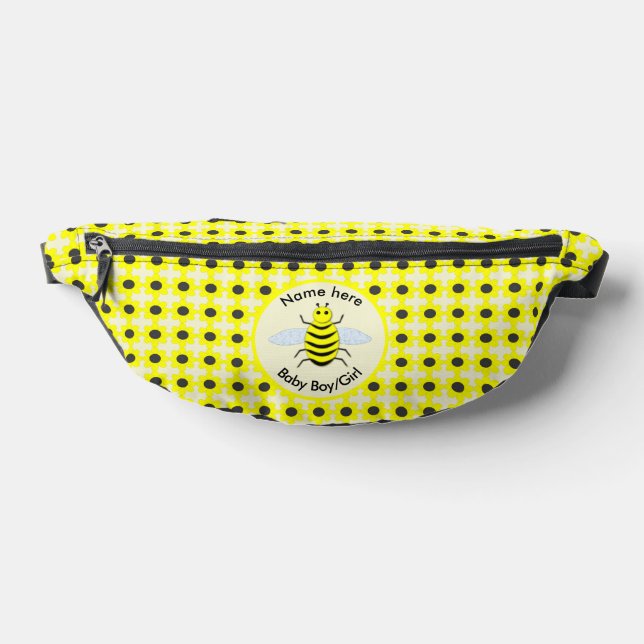 Cute Yellow Baby Bee Gender Neutral Custom Bum Bags (Lay Down)