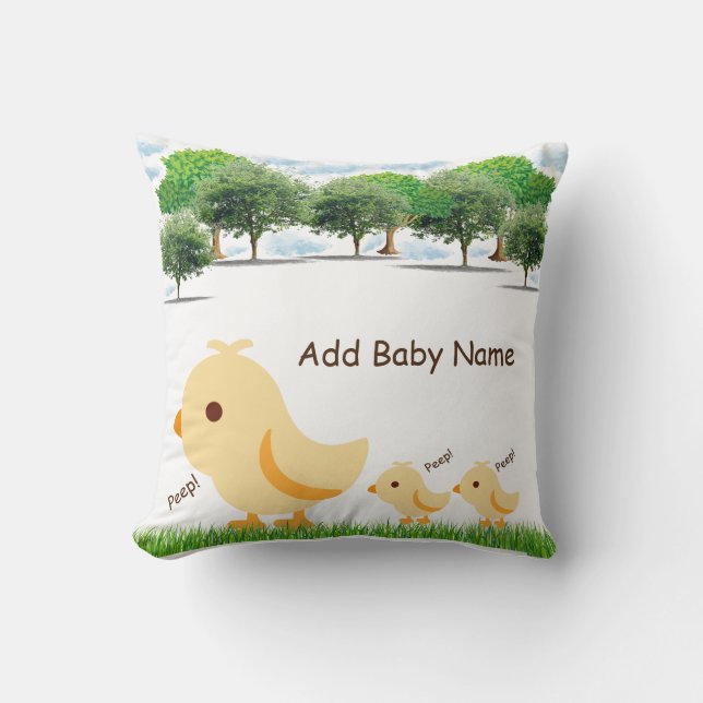 Cute Yellow Baby Chick Cushion (Front)