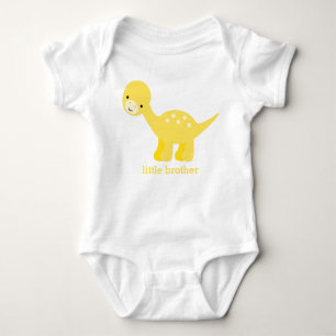 Cute Yellow Baby Dinosaur Baby Bodysuit