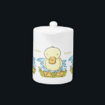 Cute yellow baby duckling cartoon illustration<br><div class="desc">This cute duckling is drawn in fun cartoon style.</div>