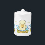 Cute yellow baby duckling cartoon illustration<br><div class="desc">This cute duckling is drawn in fun cartoon style.</div>