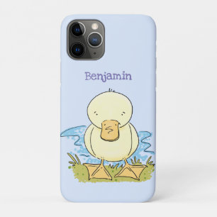 Cute yellow baby duckling cartoon illustration Case-Mate iPhone case