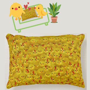Cute Yellow Baby Easter Chicks Throw Pillow