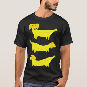 Cute Yellow Banana Dogs Graphic T-Shirt