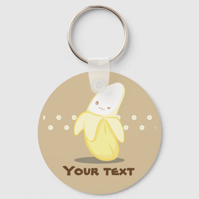 Cute Yellow Banana Keychain (Front)