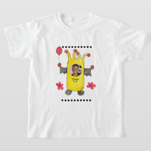 Cute Yellow Bat Monster Kids Birthday T-Shirt
