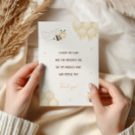 Cute Yellow Bee Honey First Bee-day Thank You Card<br><div class="desc">Thank your guests in style with this Cute Yellow Bee Honey First Bee-day Thank You Card! Featuring a cheerful bee design and the message "Thank You, " this card is the perfect way to show your appreciation for their presence at your little one's special celebration. With its adorable design and...</div>