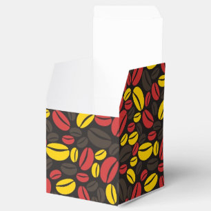 Cute Yellow Brown and Red Coffee Bean Favour Box
