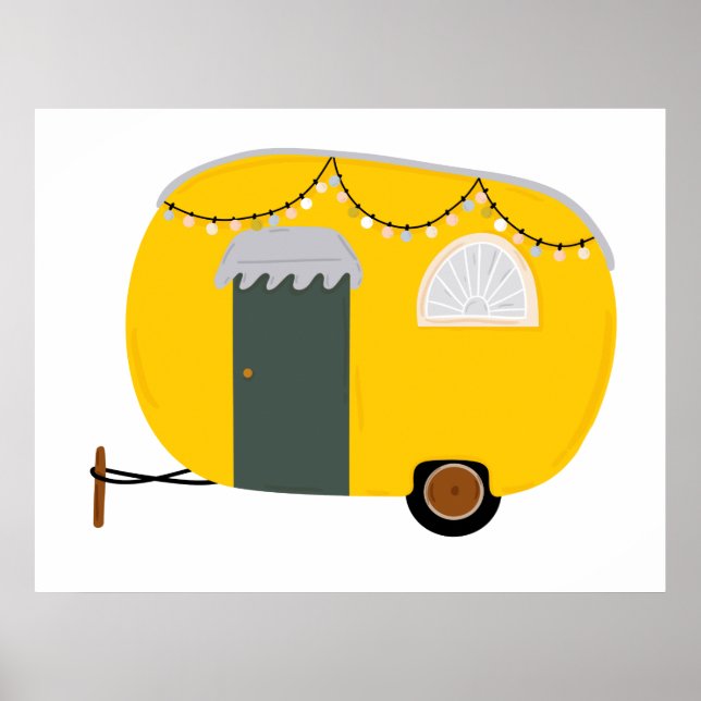 Cute Yellow Caravan Poster (Front)