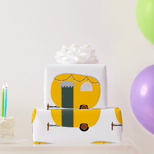 Cute Yellow Caravan Wrapping Paper