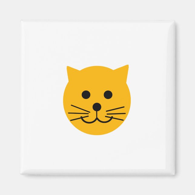 Cute yellow cat magnet (Front)
