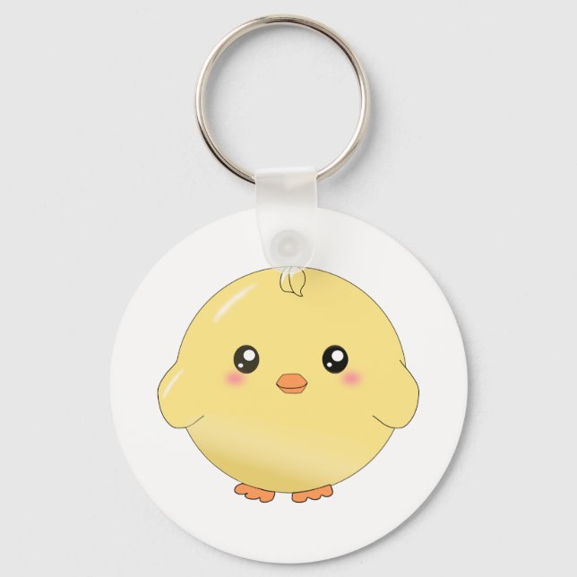 Cute yellow chick key ring (Front)
