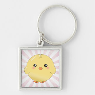 Cute yellow chick key ring