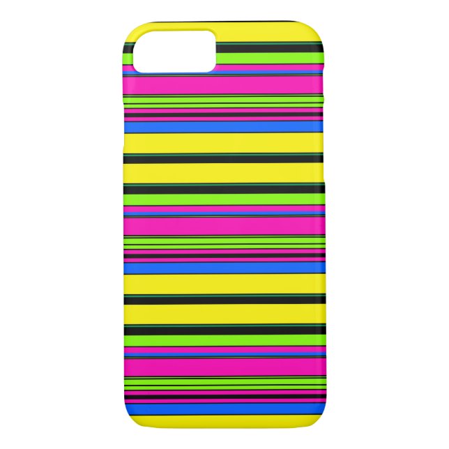 Cute yellow colourful stripes Case-Mate iPhone case (Back)