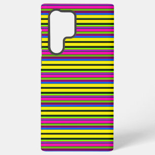 Cute yellow colourful stripes samsung galaxy case