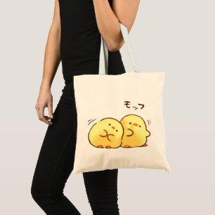 Cute Yellow Couple Chicken Tote Bag