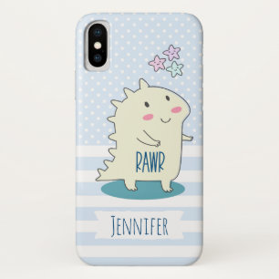 Cute Yellow Dino with Happy Stars Case-Mate iPhone Case