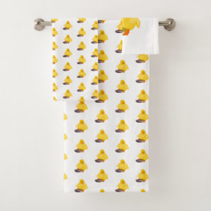 Cute Yellow Duck Bath Towel Set