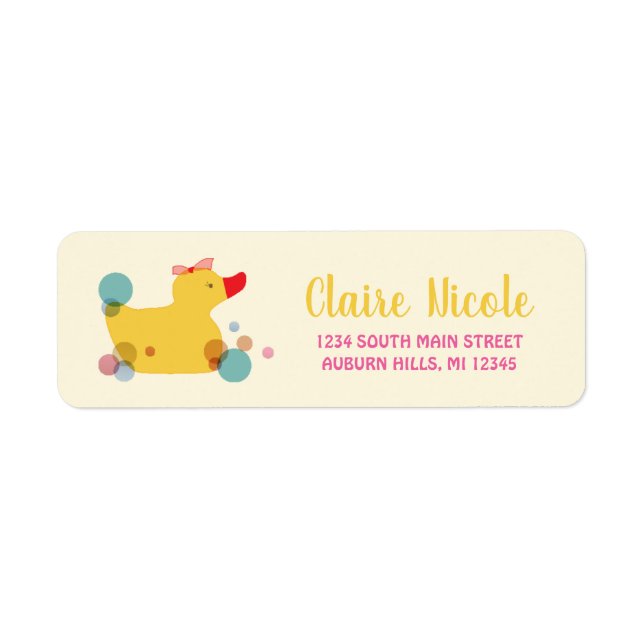 Cute Yellow Duck Birthday (Front)
