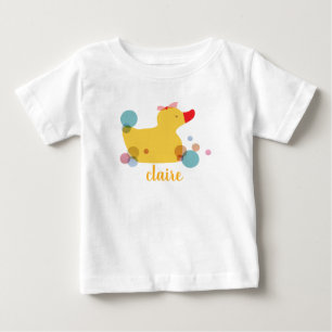 Cute Yellow Duck Birthday Baby T-Shirt