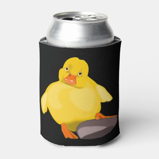 Cute Yellow Duck Can Cooler - Custom Colour (Can Front)