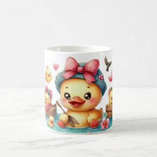 Cute yellow duck coffee mug