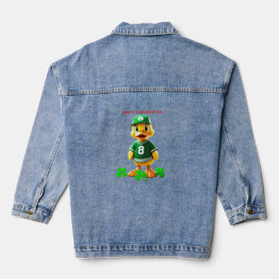 Cute Yellow Duck in Celtics Jersey – Unreal Engine Denim Jacket
