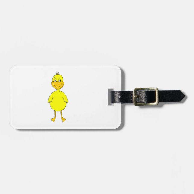 Cute Yellow Duck. Luggage Tag (Front Horizontal)