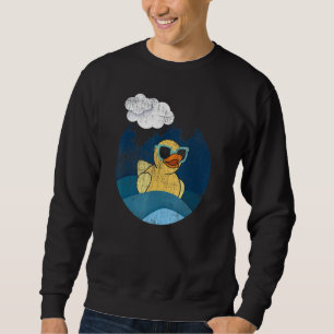 Cute Yellow Duck Vintage Rubber Duckling Ducky Du Sweatshirt