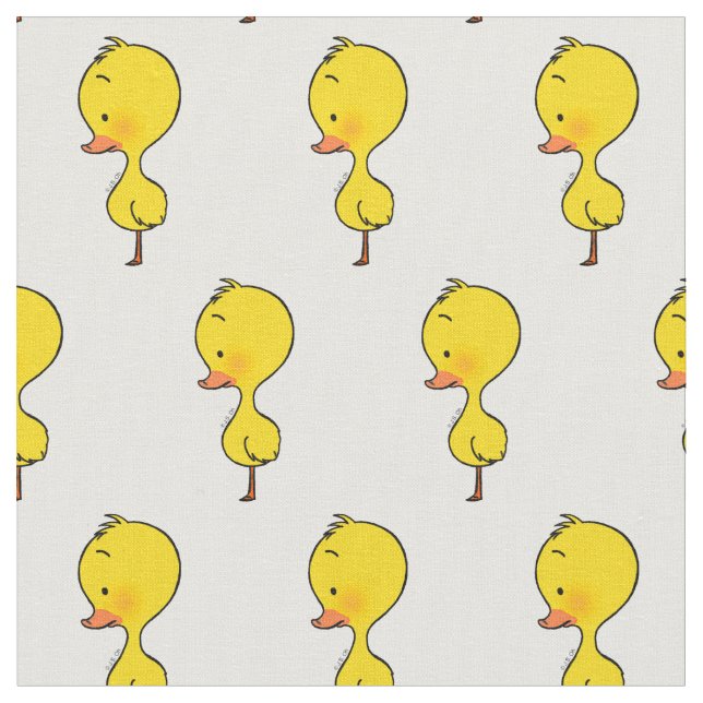 cute yellow duckling fabric (Close Up)