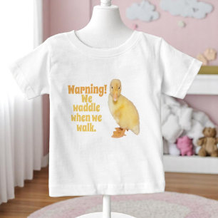 Cute Yellow Duckling Profile Photograph Custom Baby T-Shirt