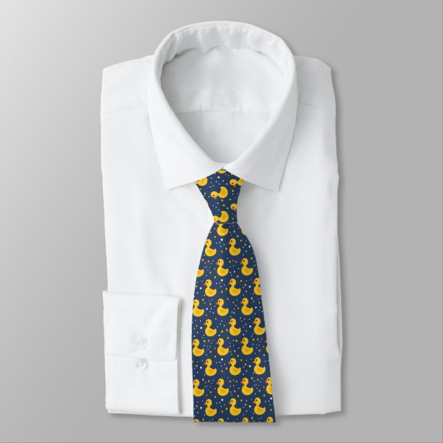 Cute Yellow Ducklings Tie (Tied)