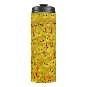 Cute Yellow Easter Chicks Pattern Thermal Tumbler