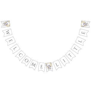 Cute Yellow Elephant Balloons Baby Shower Bunting