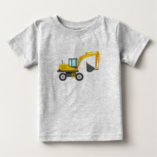 Cute Yellow Excavator for Kids Baby T-Shirt