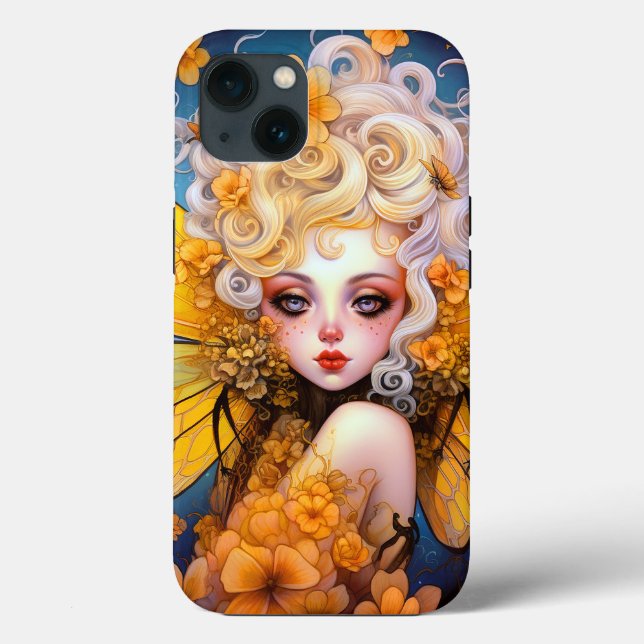 Cute Yellow Fairy Fantasy Art Case-Mate iPhone Case (Back)