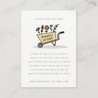 Cute Yellow Floral Cart Books For Baby Shower