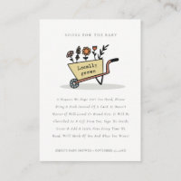 Cute Yellow Floral Cart Books For Baby Shower