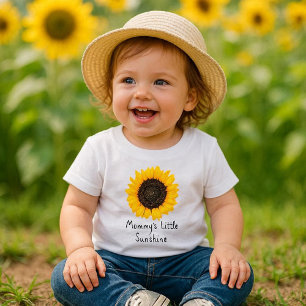 Cute Yellow Flower Sunflower  Baby T-Shirt
