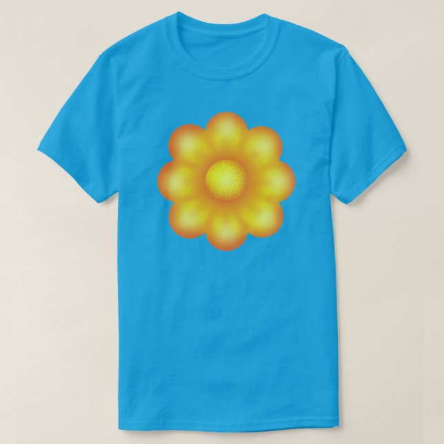 Cute Yellow Flower T-Shirt (Design Front)