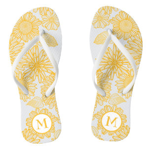Cute Yellow Flowers Jandals