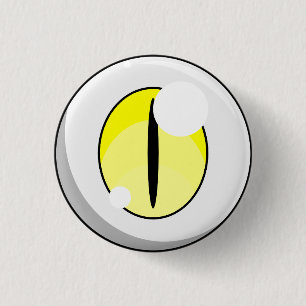 Cute Yellow Ghost Eyeball Button