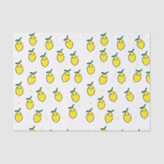 Cute Yellow Happy Face Lemon Tissue Paper
