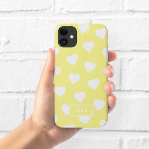 Cute Yellow Hearts Phone Case