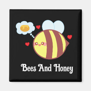 Cute Yellow Honey Bee Bumble Bee  Magnet