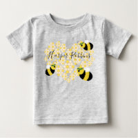 Cute Yellow Honeycomb Heart Honey Bee Baby Gift
